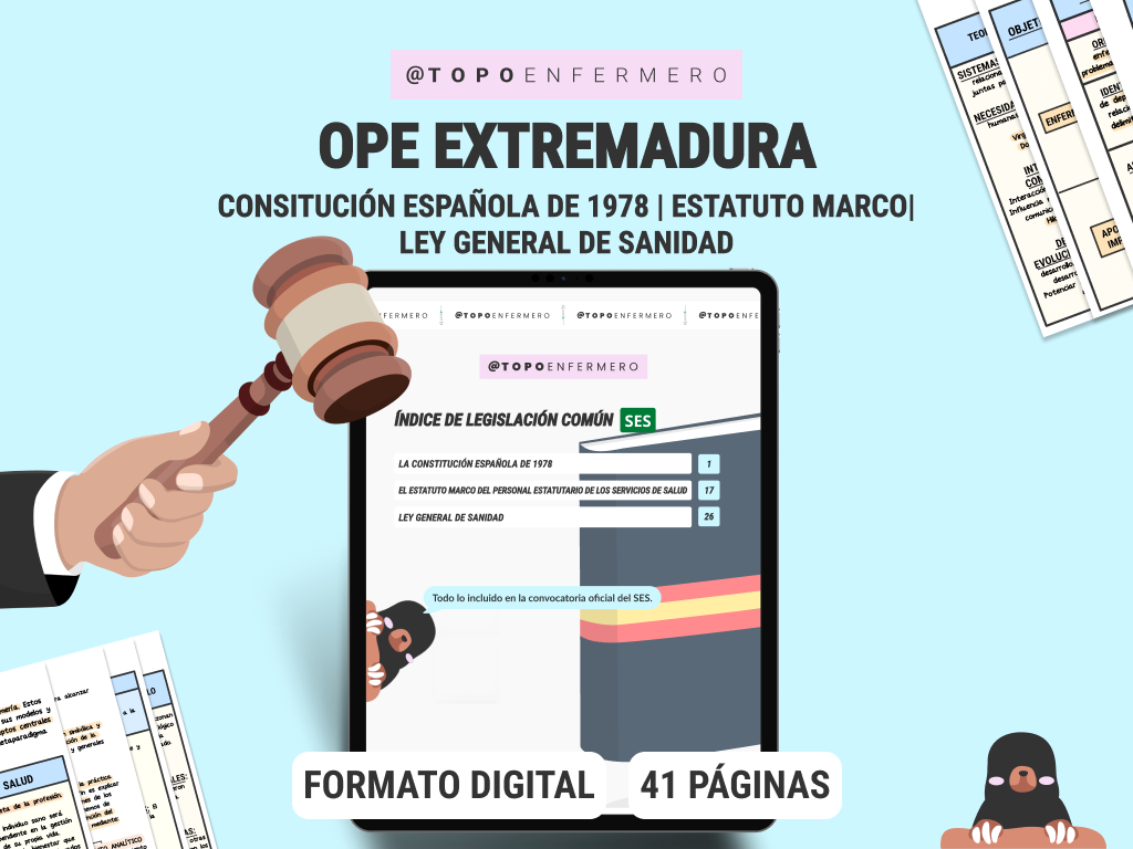 Indice OPE Enfermeria Extremadura Temario Común